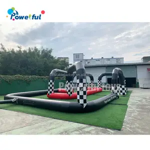 Pista de carreras inflable go kart, tamaño personalizado, nuevo diseño