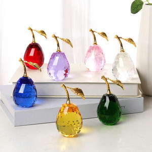 Adorno de Pera de Cristal, Figura de Fruta Colorida, Decoración Ecológica Hecha a Mano, Regalo para el Hogar, Bodas, Fiestas y Festivales - Product Image 6