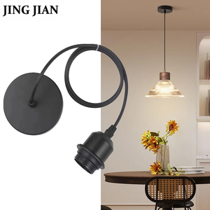 Cable <span class=keywords><strong>de</strong></span> Extensión <span class=keywords><strong>de</strong></span> Alimentación <span class=keywords><strong>de</strong></span> 1m con Enchufe EU/US, Lámpara Colgante <span class=keywords><strong>de</strong></span> Plástico con Base para Portalámparas E27 - Product Image 1