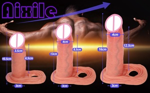 Funda realista de silicona líquida con anillos para testículos, extensor de dildo, funda retardante de eyaculación, juguete sexual para parejas y hombres - Product Image 5