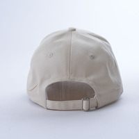 Casquette de baseball unisexe en coton à 6 panneaux avec logo brodé beige, casquette structurée pour papa, casquettes de sport en coton