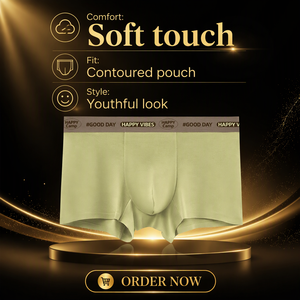 Calzoncillos Bóxer de Fibra de Bambú para Hombre, Corte Medio, Tejido Transpirable, Antibacteriano, Agradable para la Piel, Color Sólido - Product Image 6