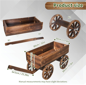 Nouveaux pots à fleurs en <span class=keywords><strong>bois</strong></span> durables et écologiques, style campagnard, taille personnalisable, décoration de jardin d'extérieur pour la culture des fleurs - Product Image 3