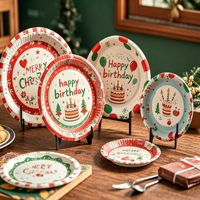 Plateaux en pulpe personnalisés blancs pour restauration rapide, vaisselle jetable, assiettes en papier de 9 pouces