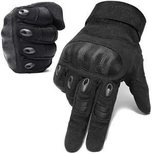 Кожаные тактические перчатки с защитой суставов пальцев для езды на мотоцикле, охоты, скалолазания