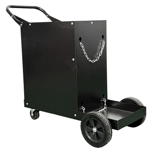 Chariot de soudage MIG <span class=keywords><strong>TIG</strong></span> avec 4 tiroirs, chariot de rangement robuste de grande capacité avec roulettes pivotantes à 360° °   Chaînes de roulement et de sécurité - Product Image 4
