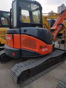 Mini pelleteuse d'occasion Hitachi originale ZX55/ZX55U/ZX55US/ZX55USR 5 tonnes sur chenilles à bon prix avec moteur et composants du noyau de la pompe - Product Image 3