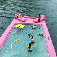 Plateforme flottante gonflable de haute qualité pour yacht, île de loisirs, plateforme de pêche et de natation, toboggan aquatique pour la mer