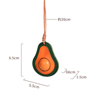 Echte lederen avocado tas hangende ornament creatieve fruitschijf tas accessoires, minimalistische handtas charme decor cadeau voor vrouwen