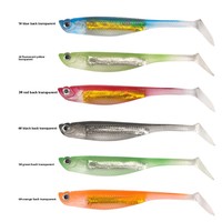 Leurre souple artificiel LOVITA 10,5 cm/7 g en PVC à queue en T avec tube coloré intégré pour la pêche au bar et au poisson-arc-en-ciel - Pack de matériel de pêche