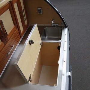 Normes australiennes overlander mini remorques de camping-car de luxe ultra légères par voie terrestre avec tente remorque éclairage cuisine - Product Image 2