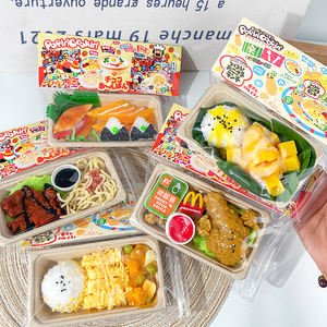 Vente en gros usine Jouet à presser personnalisable en forme d'aliments simulés, thème repas McDonald, plats chinois, sushi, bento, riz frit pour enfants - Product Image 1