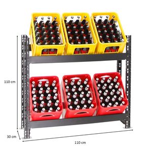 <strong>Drinks</strong> <strong>Crate</strong> Shelf of 6 Boxes, 100 X 110 X 30 Cm,Box Rack, Water Tank Rack, Beverage Rack - Product Image 2