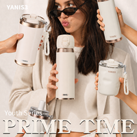 Nouvelle tasse à café en acier inoxydable 316, élégante, réutilisable, cadeau d'affaires ; isolée, sans BPA ; adaptée au bureau, à la maison et en voyage