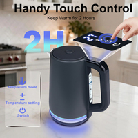 Hervidor de Agua Inalámbrico de Acero Inoxidable de Alta Potencia y Gran Capacidad para Mantener el Calor, Ideal para Café de Goteo