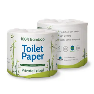 Qualitätspapier Handtücher Großhandel Bambus-Toilettenpapier Hersteller individuell gewickeltes Bambus-Bandtuch-Toilettenpapier