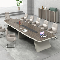 Table de conférence modulaire extensible haut de gamme Musen Modèle 816 avec chaises, table longue, style moderne et sensation de luxe léger, idéale pour les écoles.
