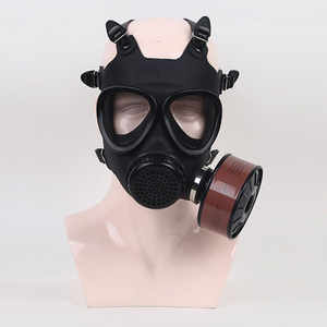 Masque à gaz tactique anti-chlore, anti-poussière et anti-gaz, masque de survie chimique avec filtre à charbon actif de 40 mm pour la peinture - Product Image 5