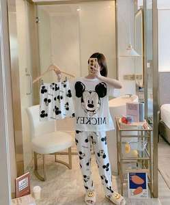 <span class=keywords><strong>Pigiama</strong></span> Termico da Donna a Tre Pezzi con Maniche Corte e Motivo <span class=keywords><strong>Mickey</strong></span> Mouse, Taglia Unica per Estate, Autunno e Primavera - Product Image 5