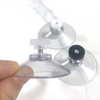 Pieds de meubles réglables M5/M6*40mm avec ventouses et écrous en PVC transparent, ventouses puissantes pour fenêtre, mur de salle de bain
