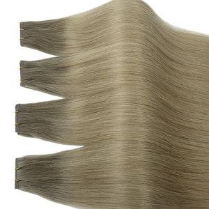 Extensions de cheveux Genius Weft à cuticules alignées, nouvelle qualité double drawn, couleur la plus claire, blond glacé, directement de l'usine - Product Image 1