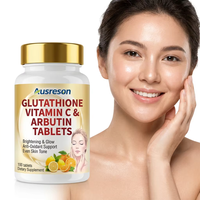 Ausreson OEM Compléments Hydratants Vitamine C Alpha Arbutine 1000mg L-Glutathion Vitamine C & Arbutine Comprimés pour le Blanchiment de la Peau