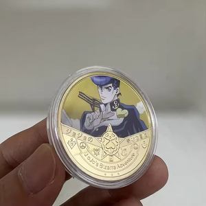 Monete d'oro all'ingrosso in metallo con personaggi <span class=keywords><strong>anime</strong></span> giapponesi divertenti, 10 tipi, grandi, semplici, placcate oro, a tema <span class=keywords><strong>anime</strong></span> <span class=keywords><strong>JOJO</strong></span>, in vendita - Product Image 5