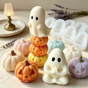 Molde de Silicona 3D de Calabaza, Diablo y Fantasma para Halloween, para Hacer Velas y Decoración de Fiestas en Casa - Product Image 5