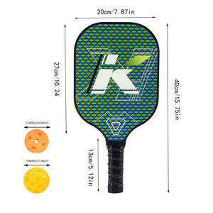 Raquetas de Pickleball de fibra de vidrio, 2 piezas con 4 pelotas, bolsa de transporte, equipo deportivo antideslizante para exteriores - Product Image 2