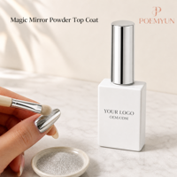 Poudre Magique Effet Miroir Top Coat Gel Vernis Chrome Scellant pour Ongles Sans Essuyage Super Brillant Gel UV LED OEM ODM