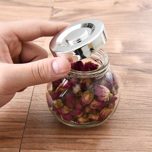 Venta al por Mayor de Frascos de Vidrio Transparente Esféricos de Alta Calidad de 100ml, 480ml y 750ml Personalizables para Almacenamiento de Nueces y Condimentos <span class=keywords><strong>en</strong></span> <span class=keywords><strong>la</strong></span> <span class=keywords><strong>Cocina</strong></span> - Product Image 2