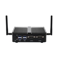 PC Industrial Económico de Fábrica con Intel Celeron J1900 Quad Core, 2 Puertos LAN Ethernet, 4 USB, Ubuntu/Win 10, Nuc Nano Sin Ventilador, AU/US