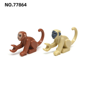 Figura <span class=keywords><strong>di</strong></span> <span class=keywords><strong>Scimmia</strong></span> Gibbon a Braccia Lunghe, Accessori per Costruzioni Compatibili con Mattoncini Standard, Mattoncino <span class=keywords><strong>Scimmia</strong></span> della Giungla Zoo NO.77864 - Product Image 4