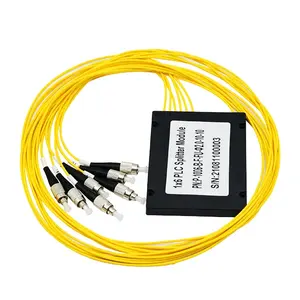 Preço de fábrica 1x4 1x6 1x8 divisor de fibra óptica para quartos tipo cassete divisor de fibra óptica com conector lc st sc