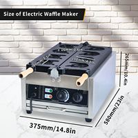 Gaufrier électrique professionnel en acier inoxydable antiadhésif, en forme de tête de chien, style belge, pour usage domestique et cadeaux