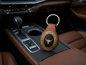 Portachiavi in Lega di Zinco Imitazione Oro Nero Opaco con Finitura Oliata - Product Image 2