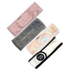 Super Absorbent Quick Drying Makeup Remover Face Wash Hair Band Satin Organic Cotton Velvet Bamboo Microfiber Spa Headband