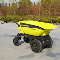 Mini Dumper Elettrico da 450kg, Carriola Autocaricante a Batteria per Trasporto Materiali in Cantiere e Fattoria