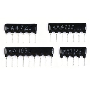 Lot de 10 résistances en réseau A05 A06 A07 A08 A09-101J 102K 103G 10K 100K 1K 4K7 470R 330R 220R 100R Ohm DIP 9pin 8pin 7pin 6pin 5pin - Product Image 1