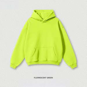 Sweat-shirt à capuche ample pour homme, style streetwear, doublé polaire, avec poches, couleur unie, en polyester et coton, manches longues, personnalisable - Product Image 6