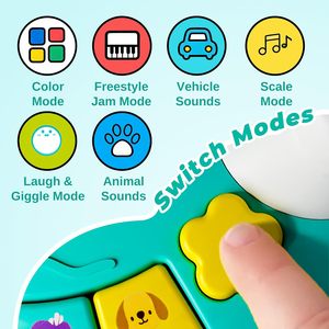 Juguete Musical <span class=keywords><strong>de</strong></span> Piano para Bebés, con Luz y Sonido <span class=keywords><strong>de</strong></span> Dinosaurio, para Desarrollo Sensorial, Tummy Time, Aprendizaje Infantil - Product Image 3