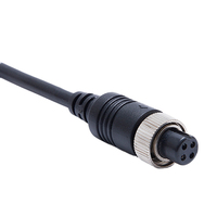 Câble de connecteur M12 personnalisé étanche vue arrière caméra de recul avec femelle mâle Aviation 4 broches Din connecteur d'aviation GX12