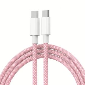 สายชาร์จเร็ว 60W แบบ Type C สายชาร์จและถ่ายโอนข้อมูล สายไนลอนชาร์จเร็ว USB-C สำหรับสมาร์ทโฟน - Product Image 1