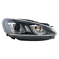 Ensemble de phares LED pour VW Golf 6 2009-2012, DRL, réglage dynamique, double lentille de projecteur en U, accessoires automobiles