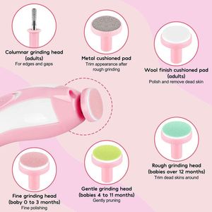 Coupe-ongles électrique pour bébé avec lumière - Kit de coupe-ongles sûr pour les ongles des orteils et des doigts des nouveau-nés, nourrissons, tout-petits et enfants - Product Image 5