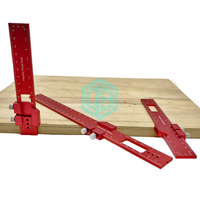 Menuiserie Carpenty Carré T Règle Pouces et Métrique Angle de 45/90 Degrés Bord Droit Règles de traçage Règle de Poche de Précision