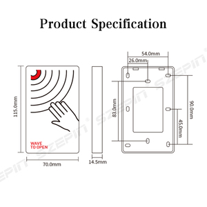 12V Contactless <strong>Infrared</strong> Sensor Contactless <strong>Exit</strong> <strong>Button</strong> - Product Image 6