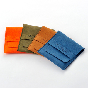 PackSecret Wholesale High-end Custom Logo Printed Microfiber <b>Envelope</b> Pocket Pouch for Ring Necklace Jewelry Bag Packaging - Product Image 4