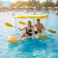Sac flottant latéral transparent pour siège de kayak avec pare-soleil et double pagaie pour la photographie, logo OEM ODM, de Chine, Lumark Rotomolded