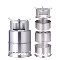 Brasero de camping, réchaud sans fumée, portable, pour jardin extérieur, assemblé, table de cuisson au charbon de bois, barbecue en acier inoxydable